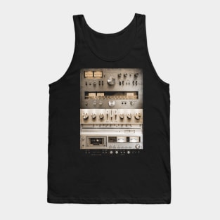 Setup Vintage Audio HiFi Sound System Mixed Media Collage Tank Top